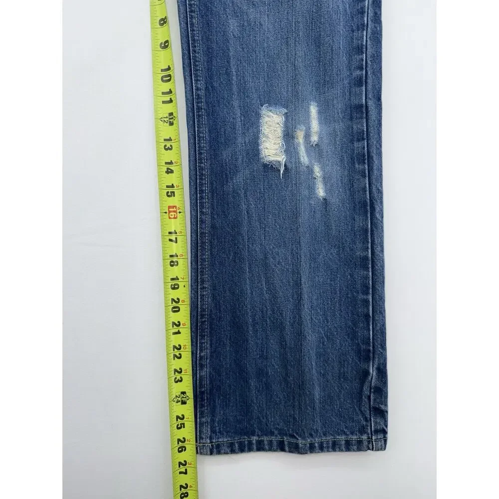 Vtg Y2K Ecko Unltd Jeans Youth 12 Blue Denim Baggy Skate Loose Fit Streetwear
